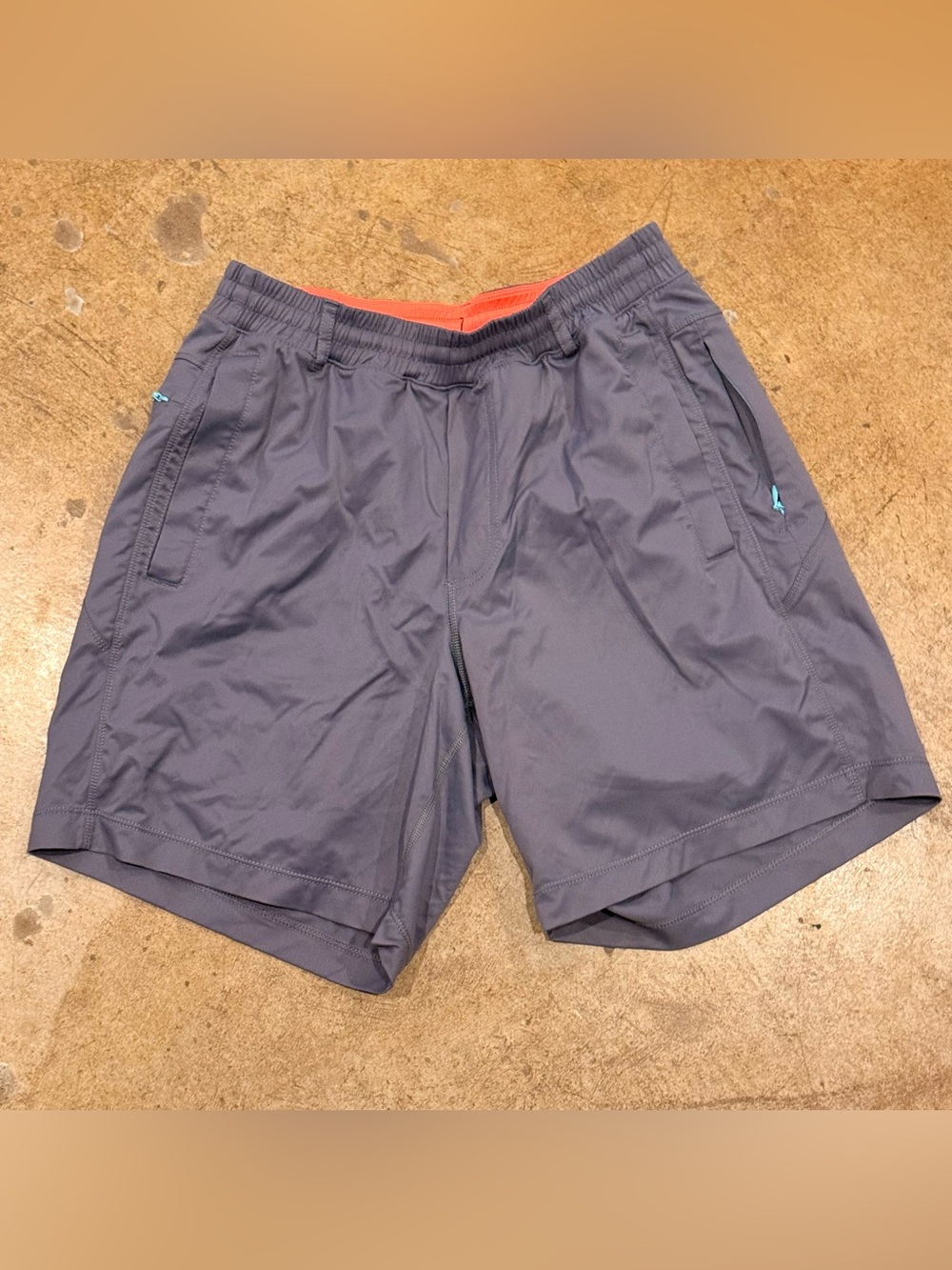 Birddogs Boom men’s lined shorts size small gray and orange